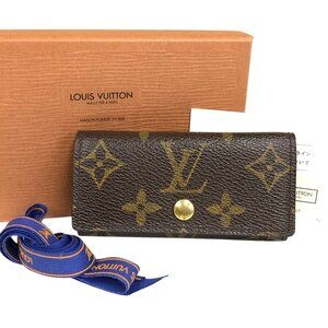 Authentic Louis Vuitton Multicles 4 Key Case Monogram Key Holder jp100-021626